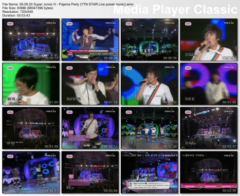 08.09.20 Super Junior H - Pajama Party (YTN STAR Live power music)